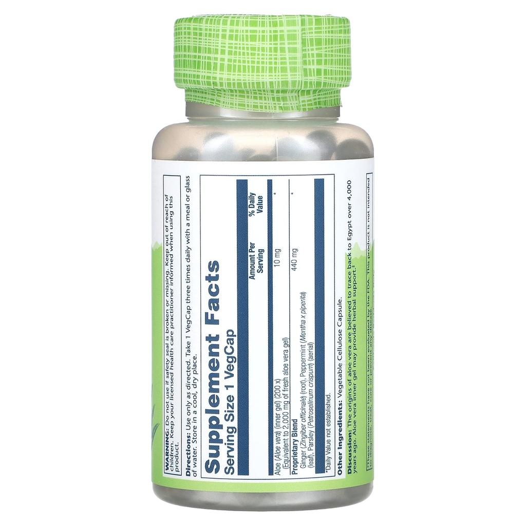 Aloe Vera Gel Concentrate, 100 Veggie Capsules