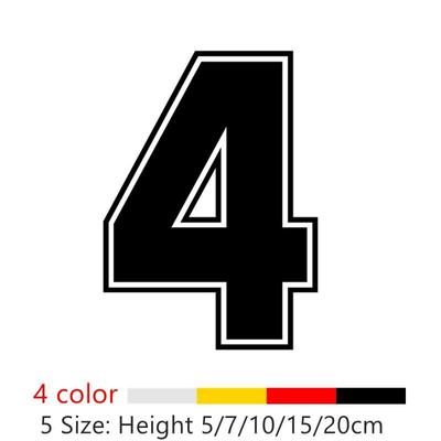 Figures 4 Racing Number Decal Helmet Racing Vinyl Cut Decals Motorcycle Accessories Car Sticker