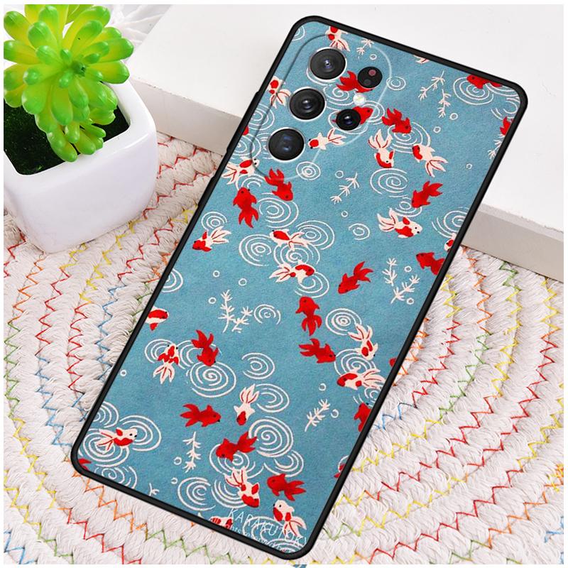 Japanisches Koi Silikon Handyhülle Für Samsung Galaxy note 10 pro S26 S25 S24 S23 S22 S21 Plus S25Ultra Capa Cover