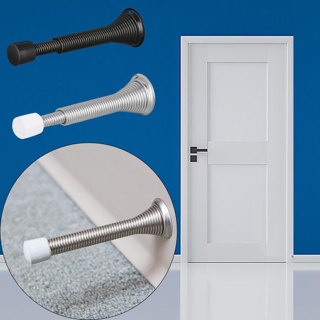 Upgrades Spring Door Stoppers Extendable Wall Guard with Rubber Bumper Heavy Duty Spring Door Stops for Household Office