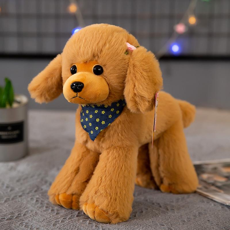

Cute Poodle Plush Toy Boy Puppy Gift Pillow Home Ornament Grab Machine Doll Round 25cm【0.15kg】