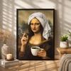 Funny Mona Lisa Toilet Paper Poster Print Vintage Bathroom Wall Art Poster Home Bathroom Wall Art Decoration Toilet Decor