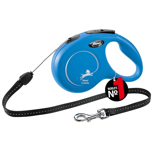 Flexi New Classic Cord, Small (Under 12kg), 8m, Blue [Dog Lead]