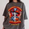 Spooky Vibes Halloween Shirt, Comfort Colors Skeleton Pumpkin Tee