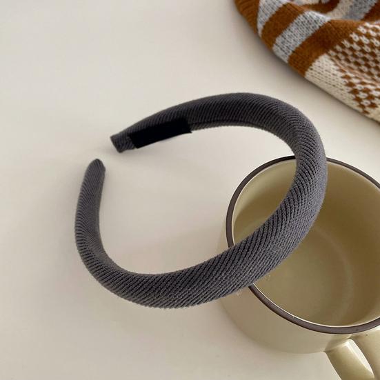 Hair Hoop Candy Color High Elasticity Soft Sponge Headband No Pressure Corduroy Texture Thickened Design Face Wrap Hair Organizer