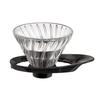 HARIO VDGR-01-B V60 Glass Coffee Dripper 01, 1-2 Cups, Black Holder