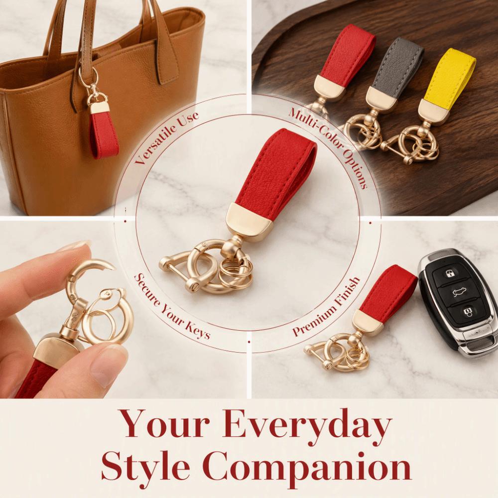 Key Holder Leather Car Keyring Key Anti-lost Car Key Pendant Small Gift
