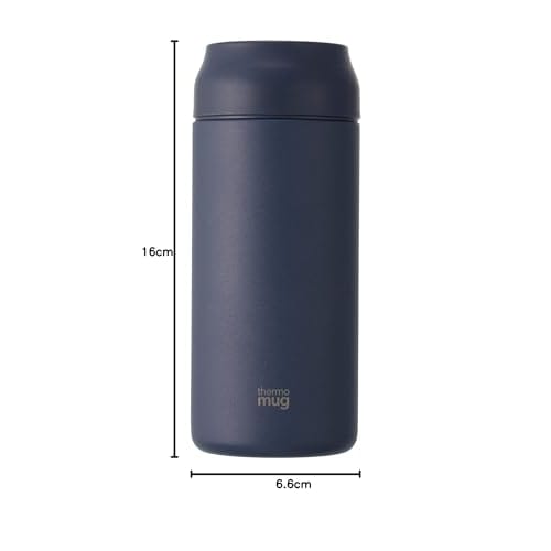 THERMO MUG ALLDAY Stainless Steel Thermo Mug, 360ml, Navy, Double-walled Vacuum-Resistant, AL21-36A