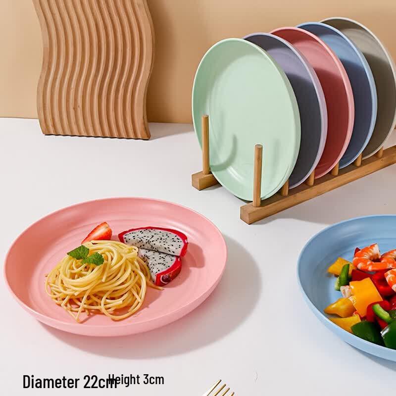 ZISIZ Thickened Biodegradable Disposable Round Plate
