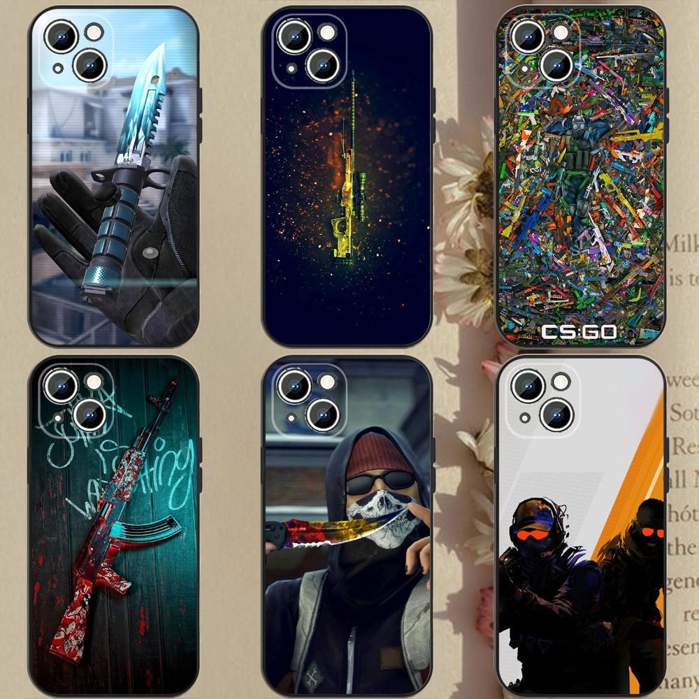 Game CS Clear GO Phone Case Phone Case For Apple iPhone 15,14,13,12,11,XS,XR,X,8,7,Pro,Max,Plus,mini Silicone Black Cover