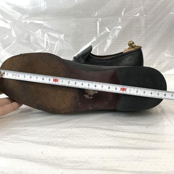 60s-70s? Vintage/Jarman MOCCASIN/Leather Loafers/Moccasins/24.5EE/Black/BLACK/Slip-on Business Dress Shoes(USED)