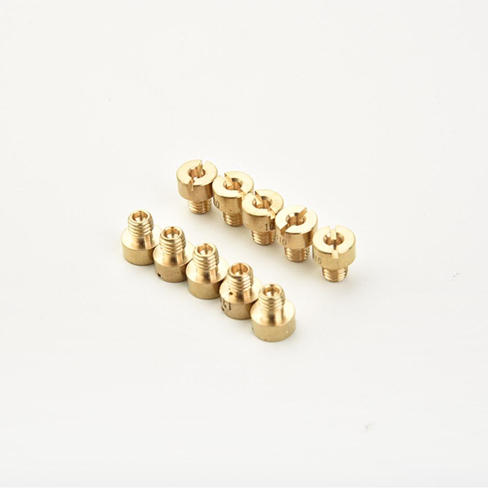 For Mikuni Main Jets Set 10pcs for VM22 VM24 VM26 VM30 Carburetors Fit 125cc 150cc 200cc 250cc Engine Types Thread M5x0 75mm Carburetors Jets 7