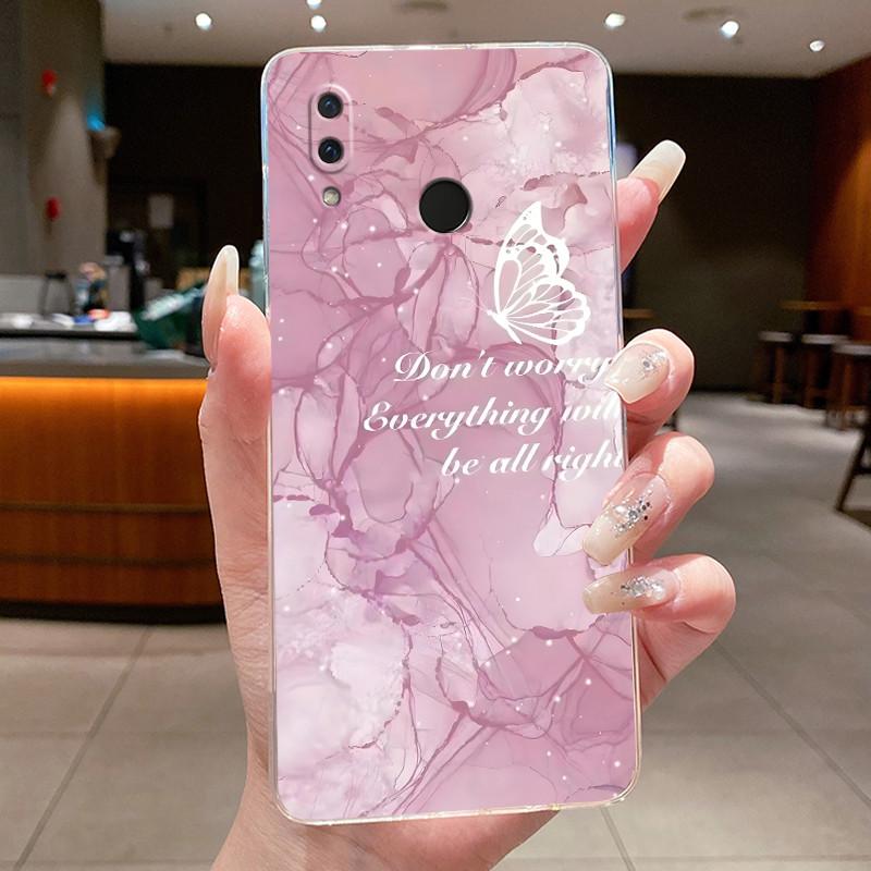 For Huawei Honor Play Case COR-L29 COR-L09 Clear Luxury Fashion Butterfly Flowers Soft TPU Silicone Cover Honor Play Phone Case