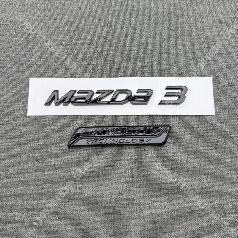 Car MAZDA 3 black Logo Emblem Buckle Stickers for MAZDA3 2014 2015 2016  Logo  Car Front Badge Rear Decals Auto Accessories