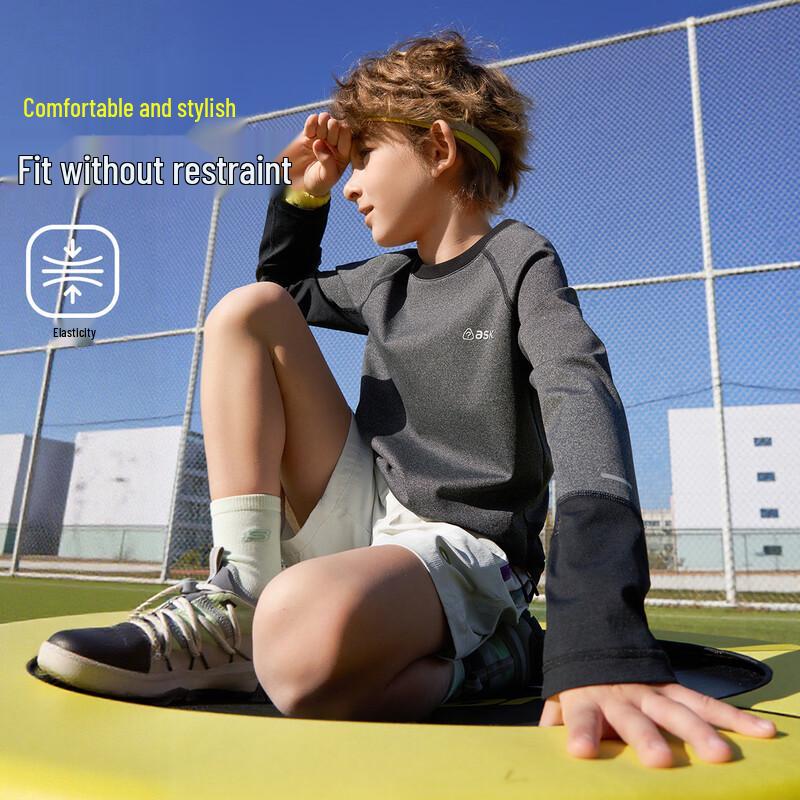 ASK JUNIOR Boys Long Sleeve Crew Neck T-Shirt 140