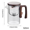 Glass Tea Pot Kettle Infuser 520ML/720ML Teapot Water Separation Inner Magnet One Click Magnetic Switchs Tea Filtration Cup Set