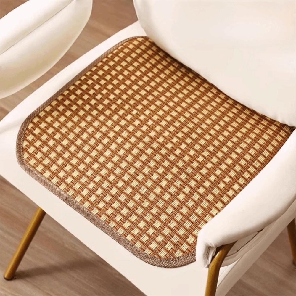 4 Piece Breathable Rattan Cooling Seat Cushion Non-slip Car Chair Cushion Seat Cover  Office