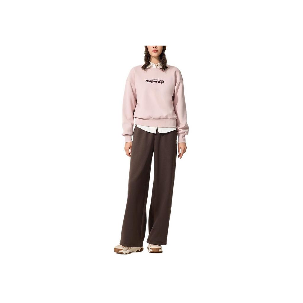 Skechers Simple Casual Warm Comfortable Loose Knit Sports Pants Women Bottoms Dark-Brown L425W007-05U5