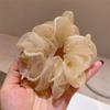 Anel de cabelo de organza com pérolas doces estilo outono - acessório de cabelo de tendência de celebridades