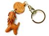 Wire Fox Terrier Genuine Leather Dog Banka Craft Leather Story In Keychain, (Handmade Japan)