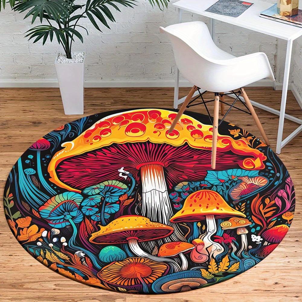 

1pc Retro 2809713668 Pattern Round Floor Mat, Non-slip for Living Room Bedroom Chair Carpets Home Decor Gifts, Home Decor Room Decor Outdoor 80cm by 80cm