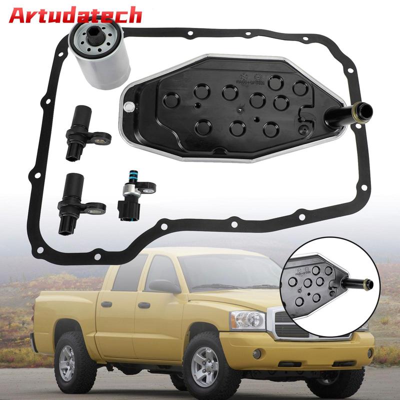 Artudatech 45RFE 545RFE 68RFE Transmission Sensors Set Wiht 4WD Filter Kit Pan Gasket 99-UP