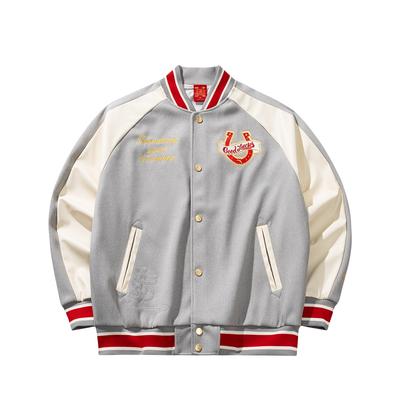 Good Things Happen Wildly Stylish Versatile Campus Commuting Comfortable American Vintage Baseball Jacket Men Jacket 152618709N-2