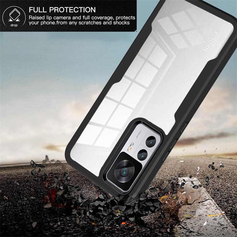 360 With Screen Protect Phone Cases For Xiaomi 12T Pro Case Full Shockproof PC+TPU Cover For Xiomi Xiaomy Mi12T Mi 12T 12 T Pro
