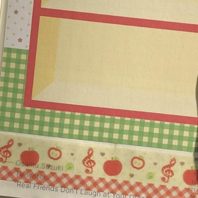 6 Rolls Kawaii Japanese Retro Cartoon Washi Tape Cute Apple Four-leaf Clover DIY Decorative Tape for Girls' Scrapbook & Journal