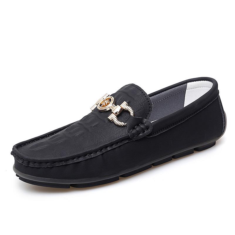 Men’s Slip-On Leather Driving Moccasins - Large Size Casual Loafers for Spring/Summer 46