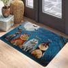Halloween Night Cute Cat WELCOME Rug Doormat Living Room Bedroom Entrance Door   Floor Mat Hallway Backyard Foot Mat Home Decor