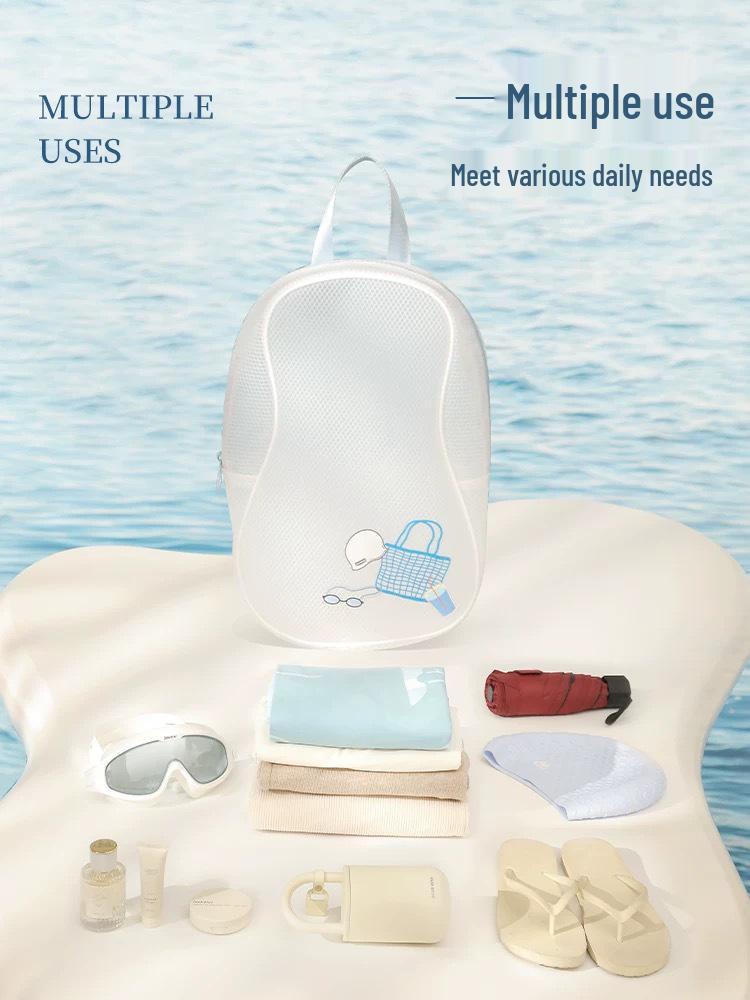 Geantă de înot impermeabilă din PVC pentru femei: Geantă de mână portabilă umedă/uscată pentru plajă și sport