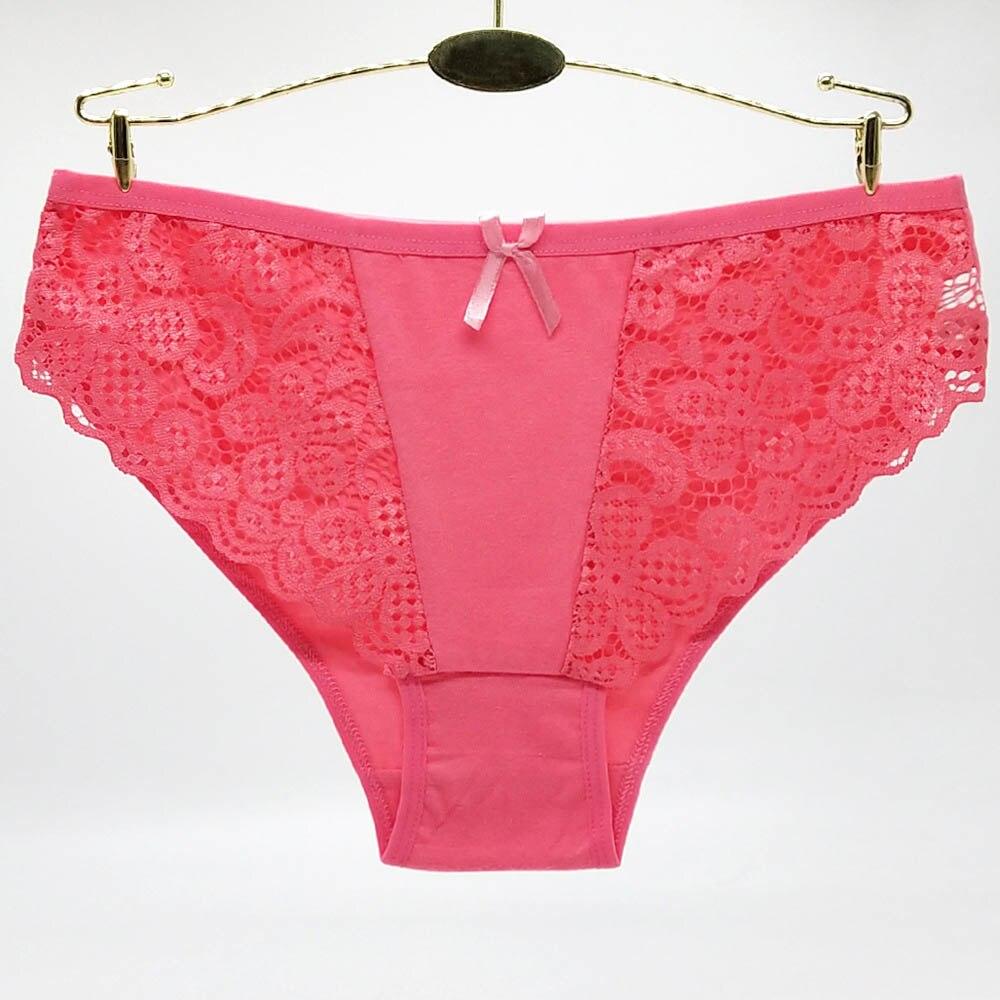 Ropa interior Mujer Calzoncillos Bragas Calzoncillos de encaje sexy de algodón 6 unids/lote