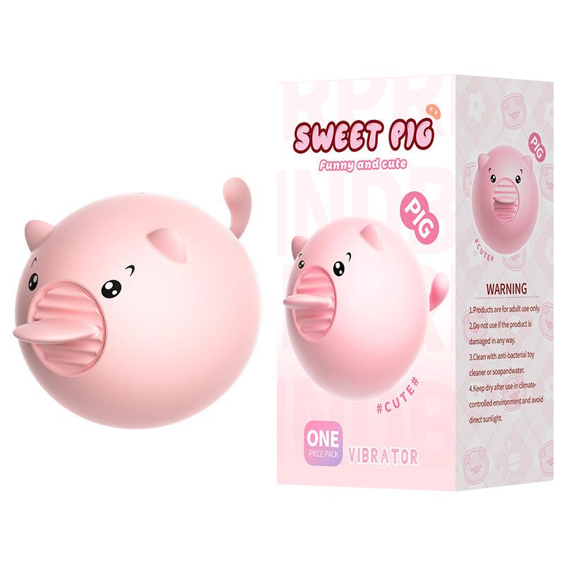 Lai Le Sweet Pig Vibrator: Erotic Self-Stimulator with Tongue Licking & Variable Frequency Massager for Women.