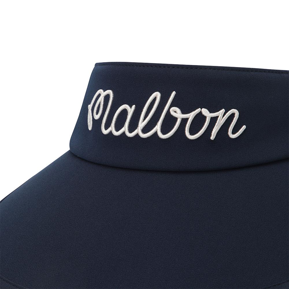 MALBON GOLF Malbon Logo Wide-Brimmed Visor Navy (Woman)