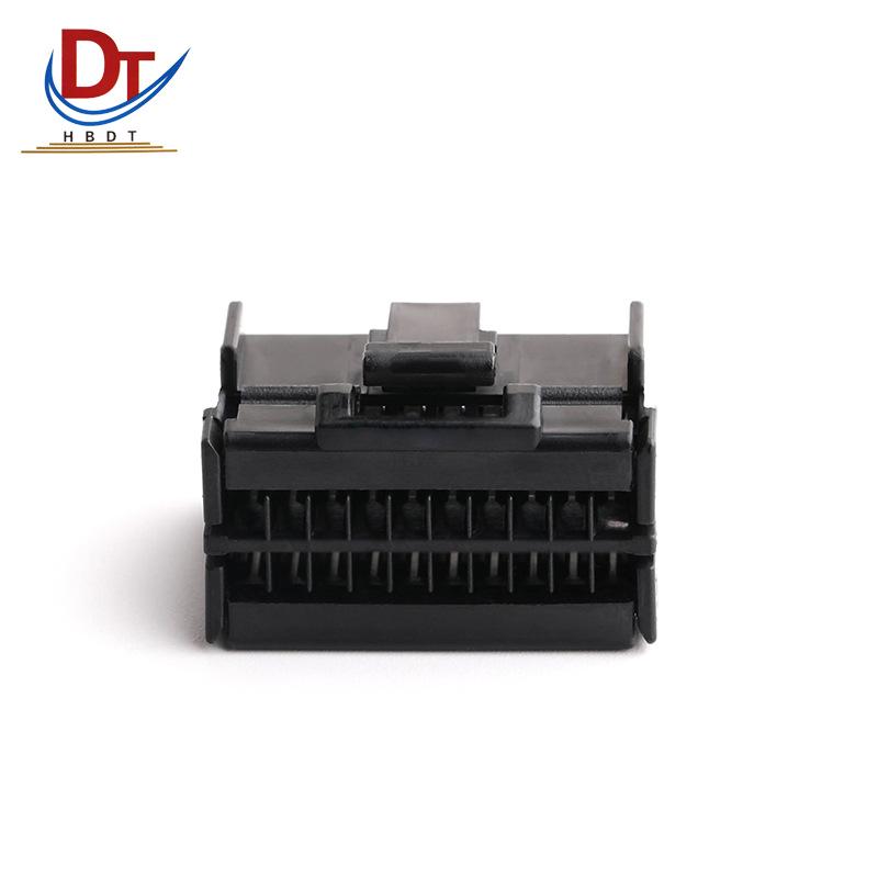 20-Pin Black Automotive Wiring Harness Plastic Connector Housing