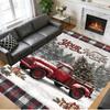 Christmas Custom Name Printed Square Area Rug Soft Non Slip Floor Carpet For Bedroom Holiday Gift