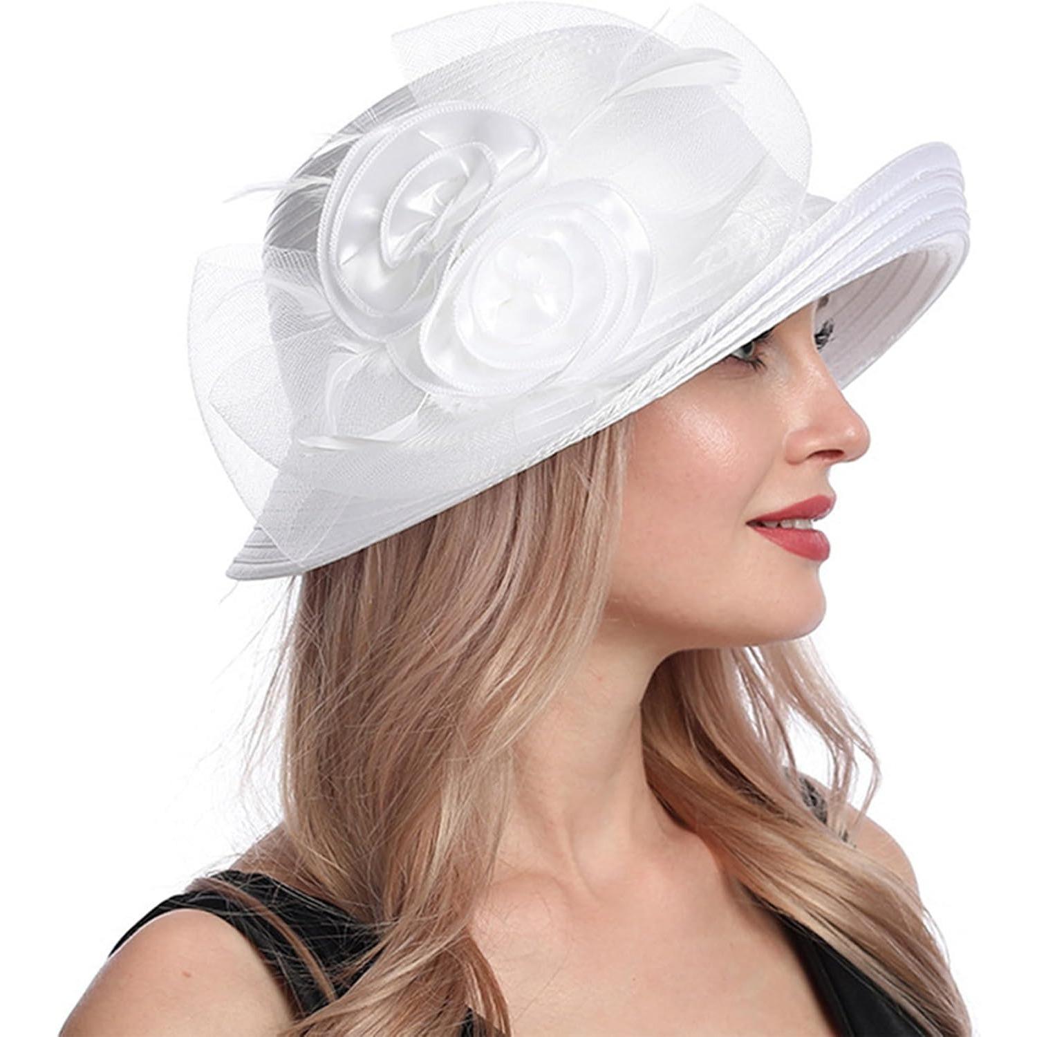 Bucket Hats for Woman:Beach Hats for Women,Wide Brim Hats for Women Sun Protection,Women Bucket Hat for ChurchEvents