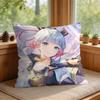 Kamizato Ayaka Genshin Impact Cushion Cover Square Short Plush Pillow Case Living Room Sofa Home Decor Funda X