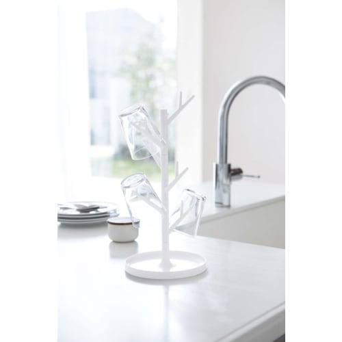 Yamazaki Glass Stand Branch White 7988