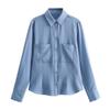 Fashion Style Fall and Winter New Women's Clothes Pocket Crepe Long Sleeves Lapel Shirt High Waist Pants 8932499 920