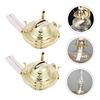 NUOBESTY Kerosene Lamp Burner Replacement Set of 3 with Wick, Retro Oil Lamp Parts, Antique Lantern Wick Burner, Metal Adjuster, Repair Parts, Interio