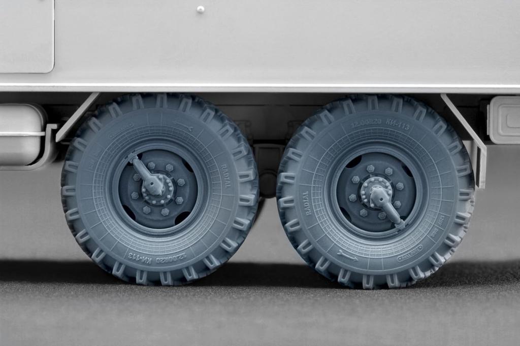 Truck Wheel Set Plastic Model Parts SCXWM35018 Scale-X 1/35 ZiL-131 (7 Pieces) (for Trumpeter) (Military Vehicle)