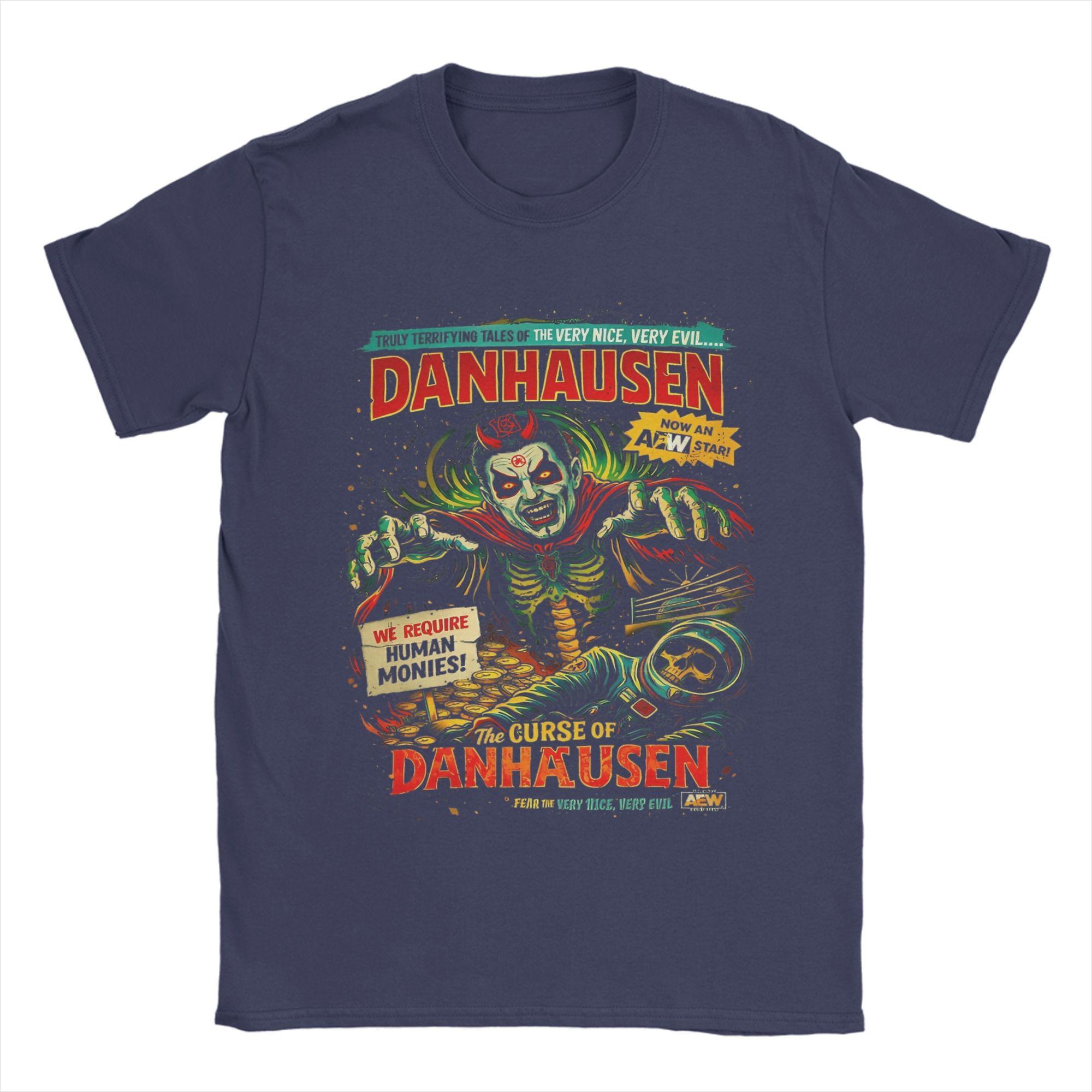 

Danhausen Curses Meme Horror T Shirt for Men 100 Cotton Leisure TShirts Round Collar Tee Shirt Short Sleeve Clothing Plus Size 4XL