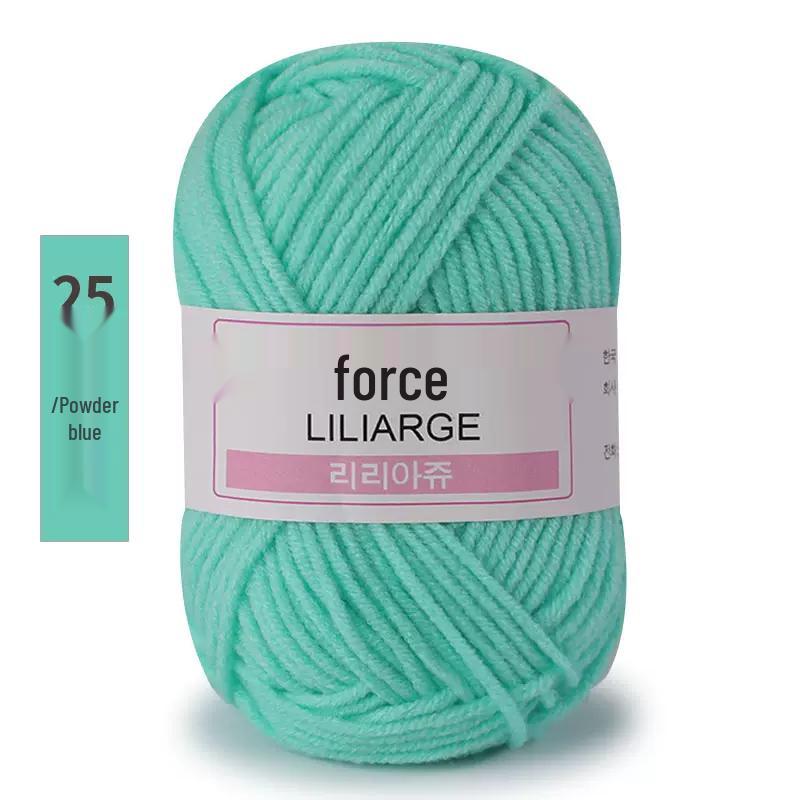 4-Ply Milk Cotton Yarn: Medium-Thick Baby Yarn for Hand-Knitted Scarves, Crochet Shoes, Dolls, and DIY Projects.