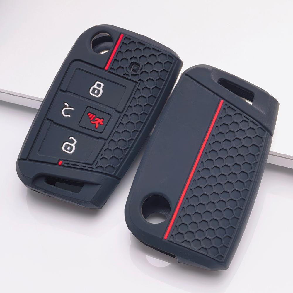 Honeycomb Car Key Cover for Volkswagen Golf 7 MK7 Tiguan MK2 Atlas Jetta Mk7 Passat B8 Arteon Skoda Anti Scratch Shockproof Key Shell Accessory