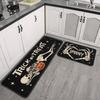 VIKAMA 2pcs Halloween Kitchen Floor Mats, Entrance Welcome Door Mats, Balcony Corridor Long Rugs, Home Decorations
