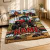 Roter Traktor Bauernhof Korallenfleece Decke