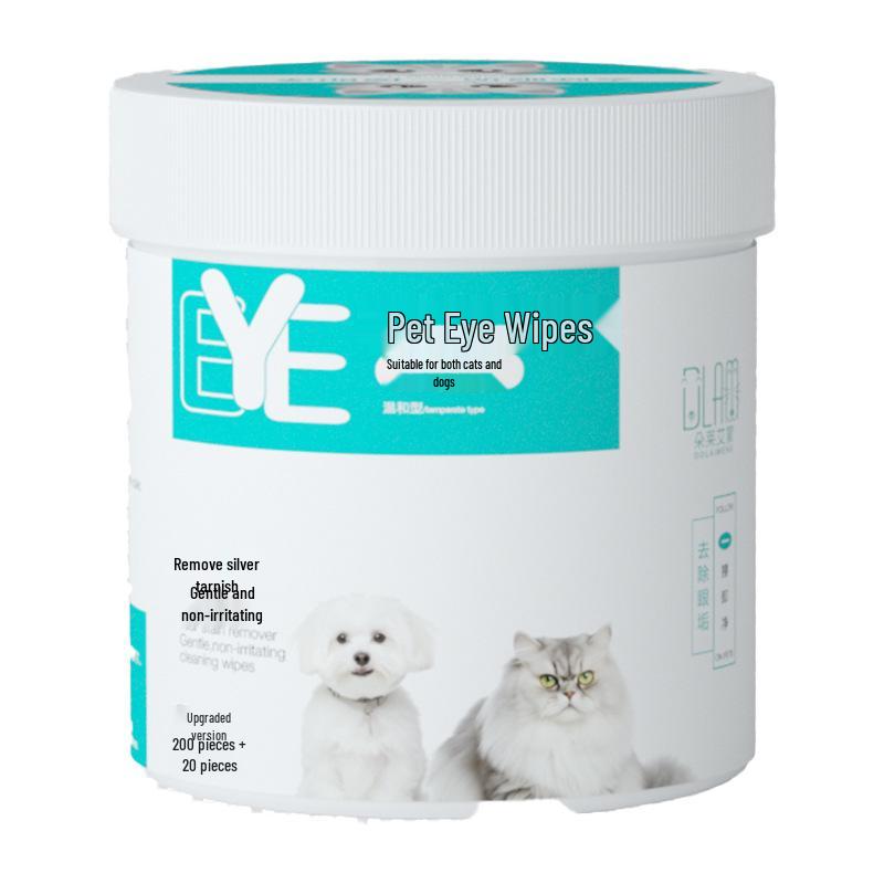 Kitten & Puppy Tear Stain Remover Wipes | Eye & Ear Cleaning Care for Pets | Wet Wipes for Teddy & Bichon Frise