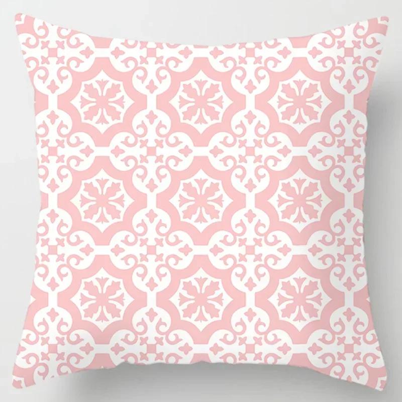 45X45Cm Pink Printed Pillowcase Decoration Sofa Cushion Cover Bed Pillowcase Home Decoration Car Cushion Cover Pillowcase